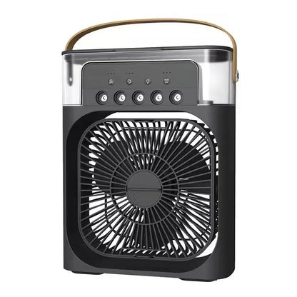 Five-Hole Humidifying Mist Fan Plug-In Mini Home Desk USB Lighted Tabletop Fan