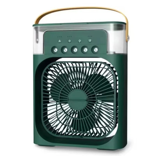 Five-Hole Humidifying Mist Fan Plug-In Mini Home Desk USB Lighted Tabletop Fan